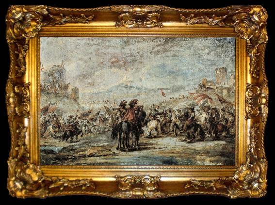 framed  Francesco Simonini The Cavalry Charge, ta009-2